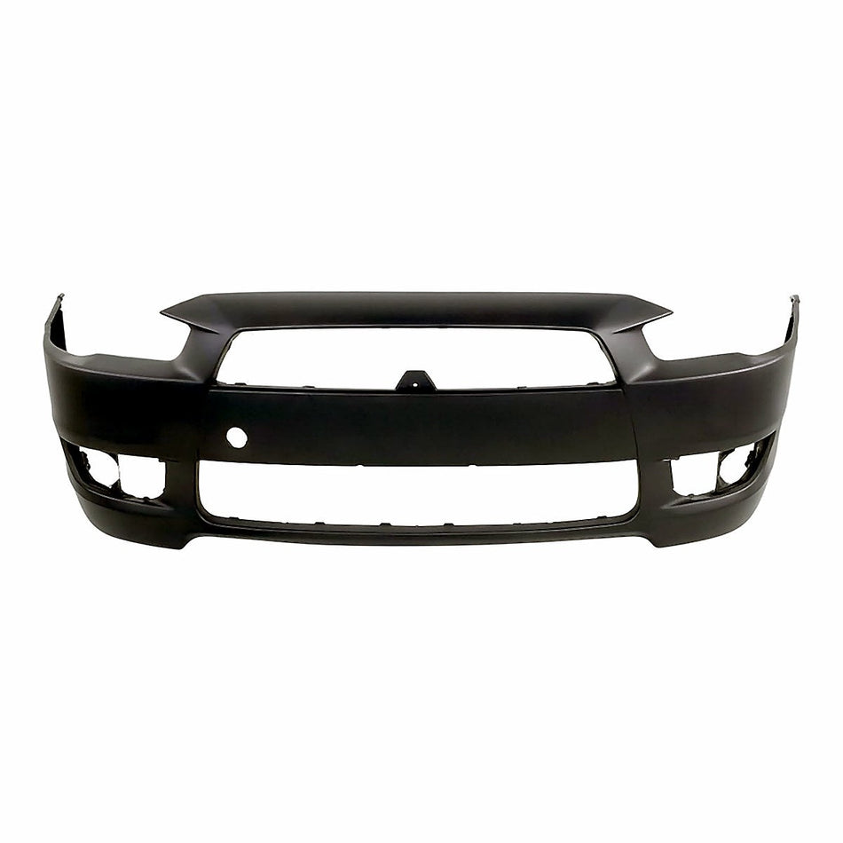Automotive front bumper covers on a white background