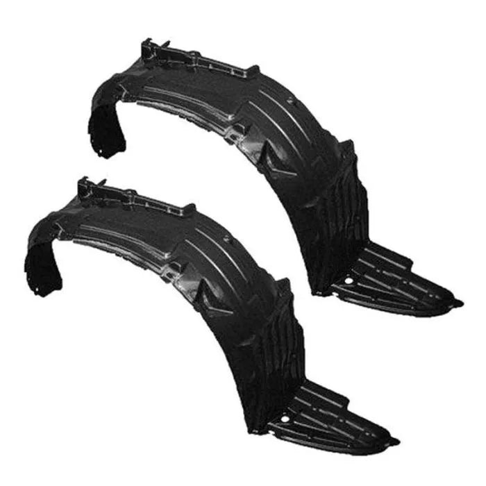 Passenger side replacement fender liners and splash shields