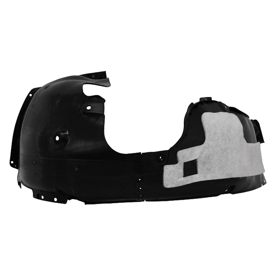 Passenger side replacement fender liners and splash shields