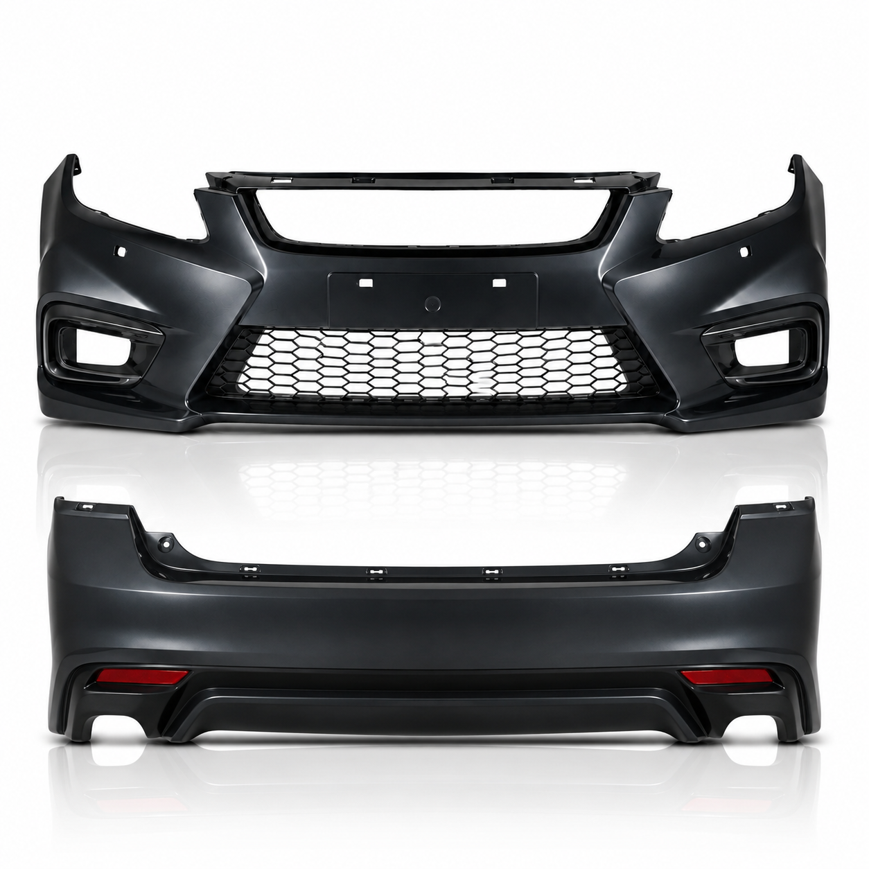 OEM-style front and rear bumper assemblies for vehicle repair and replacement