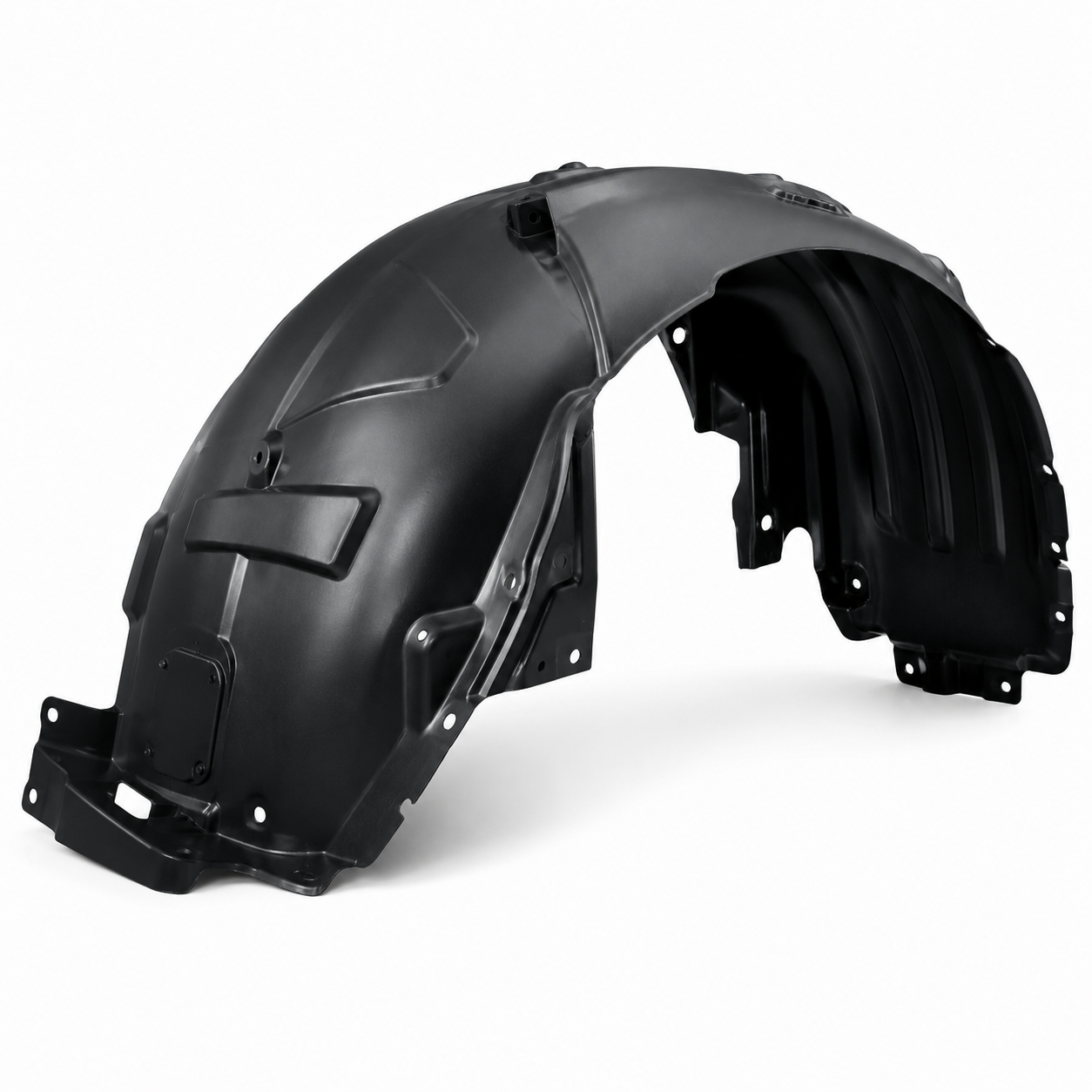 Replacement fender liner designed to protect the wheel well and engine compartment
