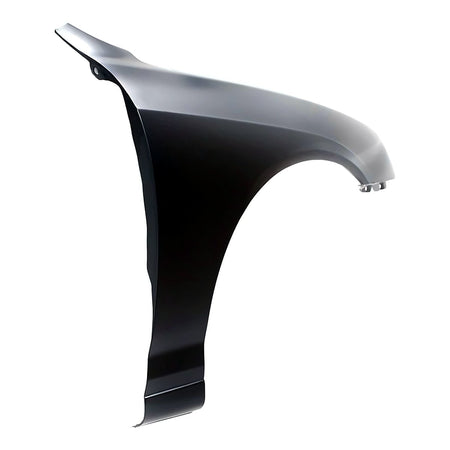 2001-2006 Hyundai Elantra Fender Front Passenger Side Without Side Lamp Hole - side angle, Part HY1241121