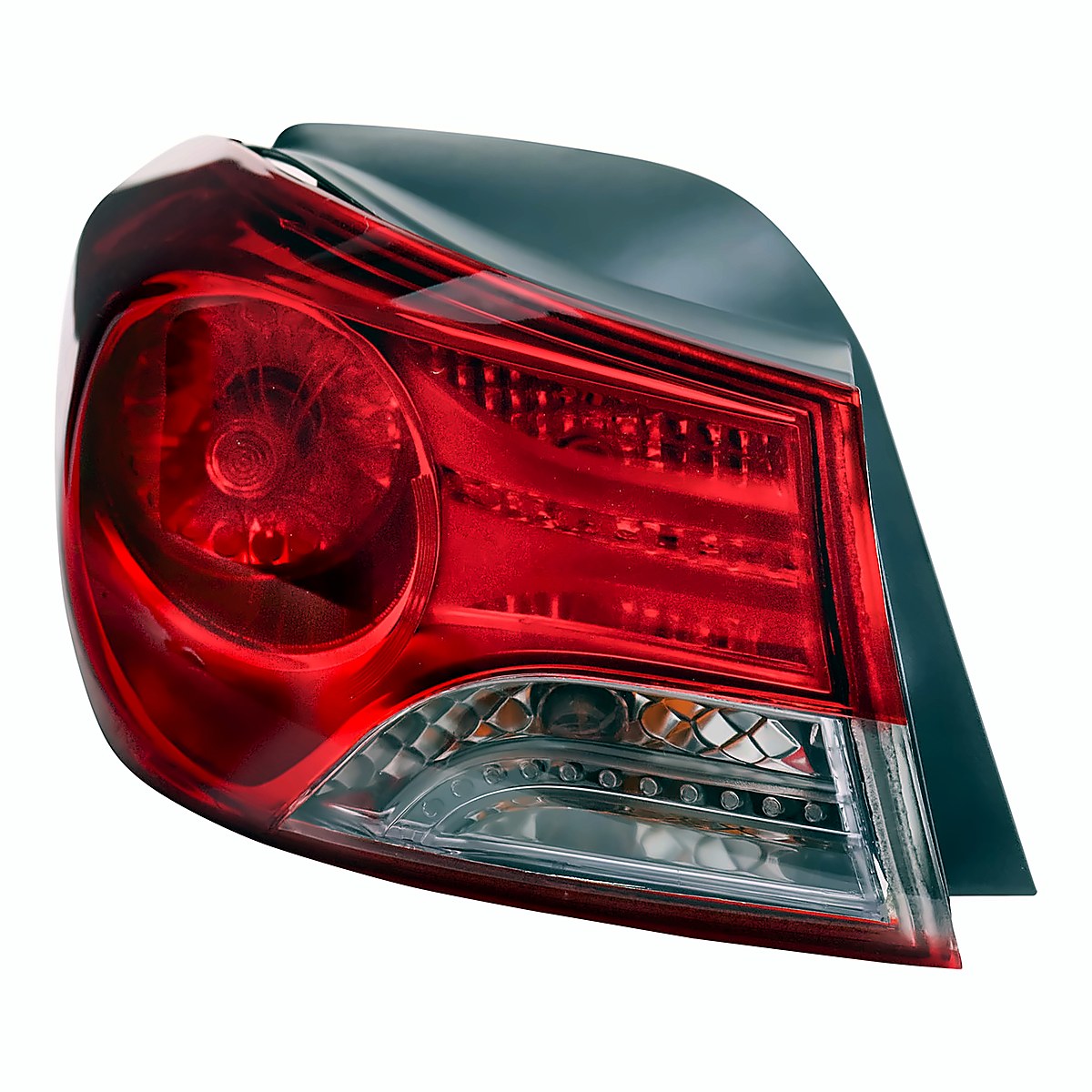 2011-2013 Hyundai Elantra Sedan Tail Lamp Driver Side USA Built - side angle, Part HY2804119C