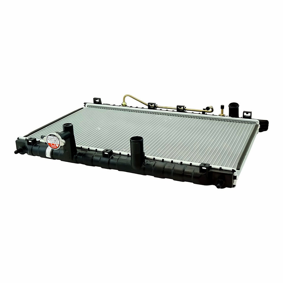 2006-2009 Kia Rio Sedan Radiator, left-side view, KI3010127