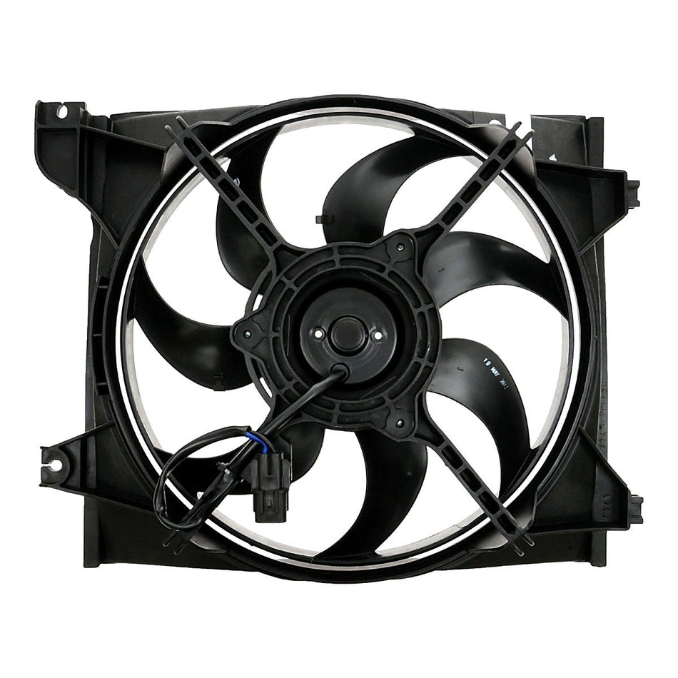 2006-2007 Kia Rio Sedan Cooling Fan, left-side view, KI3115118