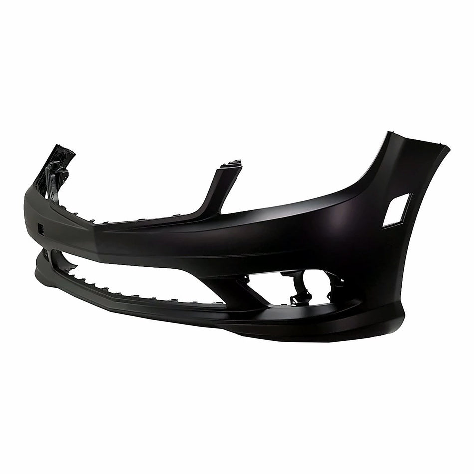 2008-2009 Mercedes C230 Bumper Front Primed Without Sensor - side angle, Part MB1000296