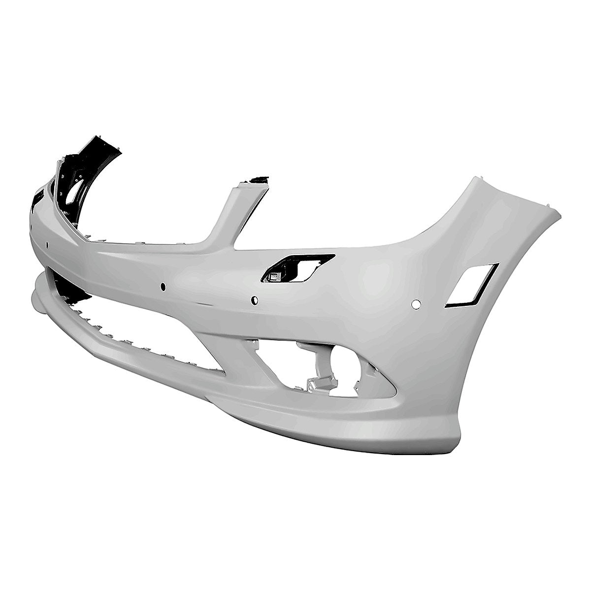 2008-2009 Mercedes C230 Bumper Front Primed With Washer/Amg - side angle, Part MB1000343