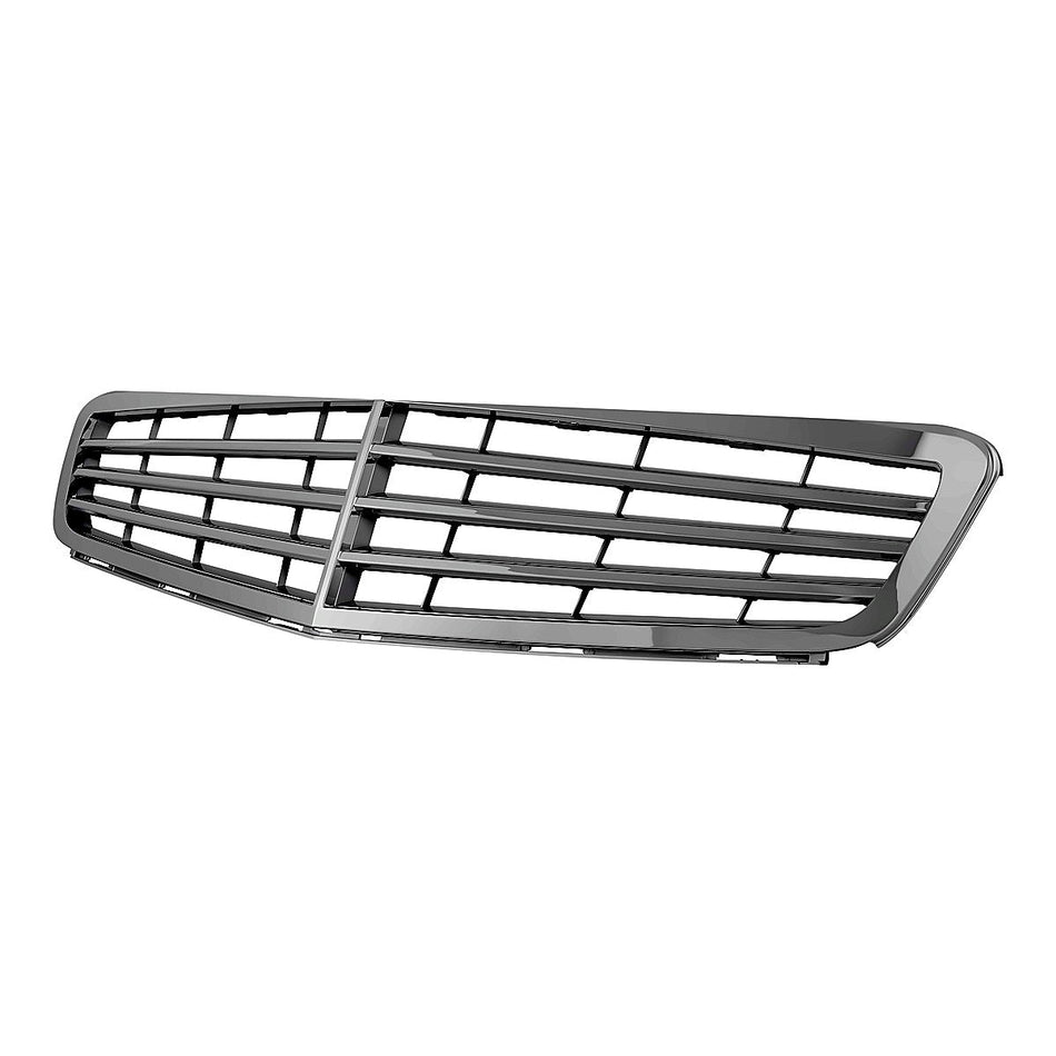 2008-2009 Mercedes C230 Grille Chrome Gray Without Amg Pkg With Elegance Pkg - side angle, Part MB1200145