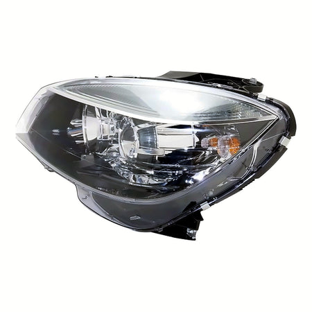 2008-2009 Mercedes C230 Head Lamp Driver Side Halogen Black Housing - side angle, Part MB2502185