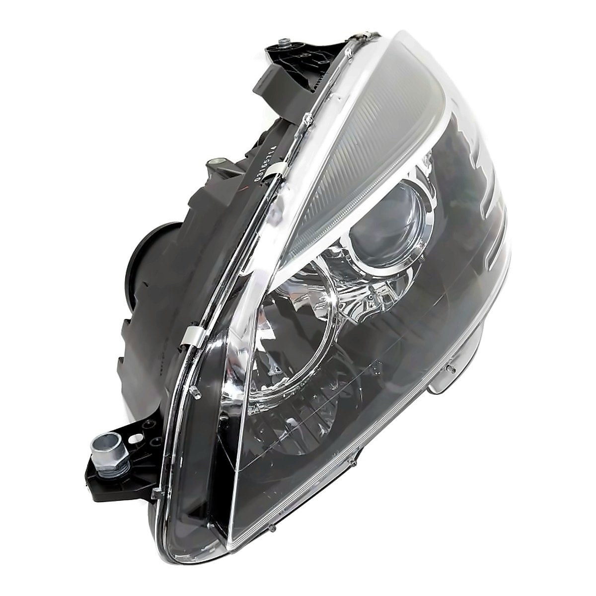 2008-2009 Mercedes C230 Head Lamp Driver Side Halogen Black Housing - opposite side angle, Part MB2502185