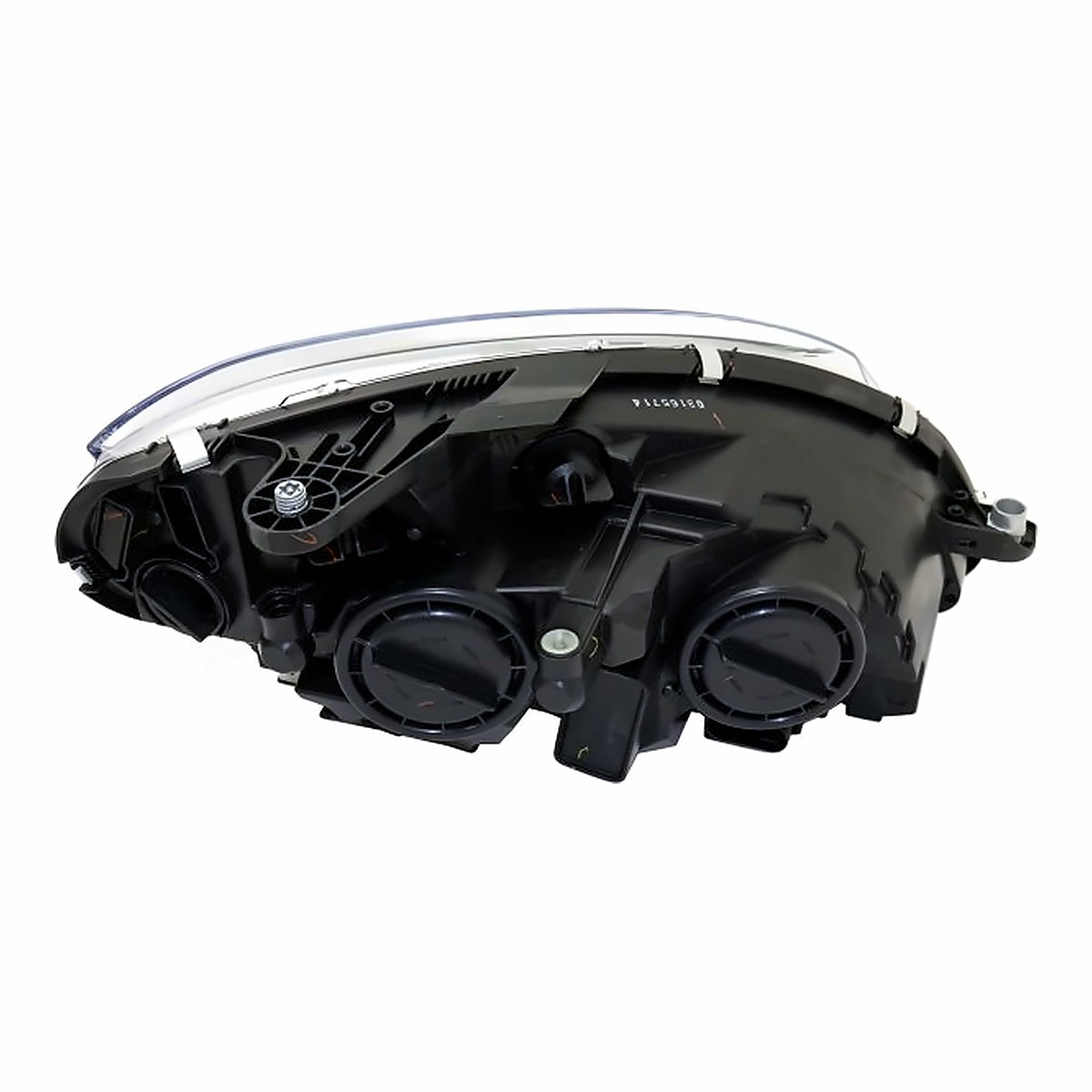 2008-2009 Mercedes C230 Head Lamp Driver Side Halogen Black Housing - back view, Part MB2502185