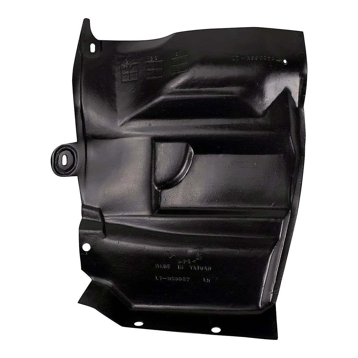 2008-2013 Nissan Altima Coupe Undercar Shield Driver Side - back view, Part NI1250139